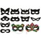 24 Sets Rainbow Scratch Art Superhero Masks Costume Party Favor Kids Craft
